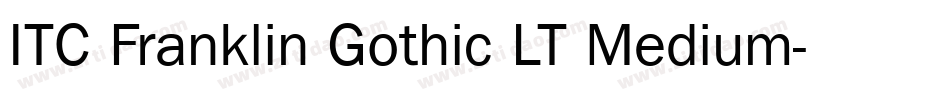 ITC Franklin Gothic LT Medium字体转换